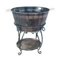 Copper Powder Coated Tub With Stand